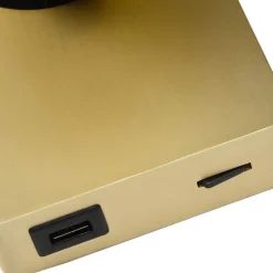 Straluma Verstelbare wandlamp mat goud inclusief dimbaar LED en USB><noscript><img width=
