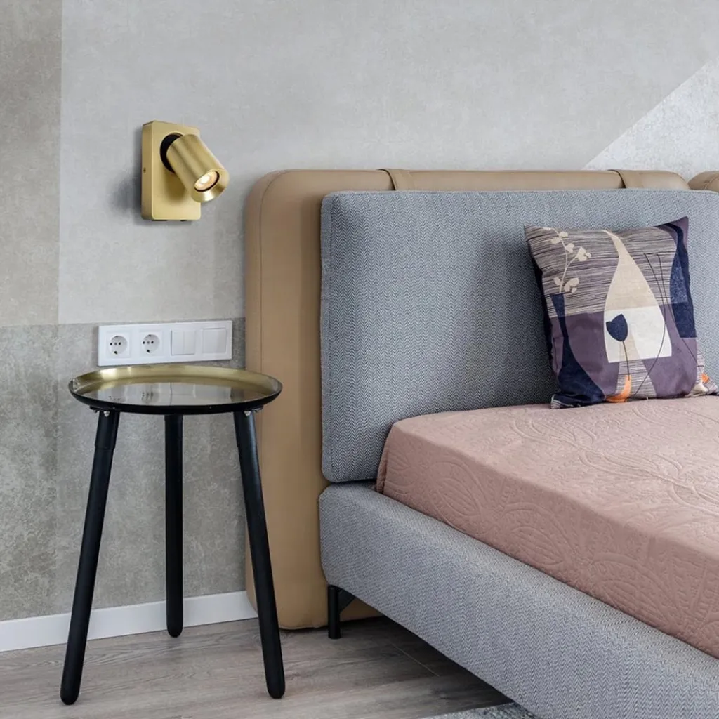 Straluma Verstelbare wandlamp mat goud inclusief dimbaar LED en USB> Wandlampen|LED Wandlampen