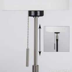 Straluma Verstelbare zwarte tafellamp met kap><noscript><img width=