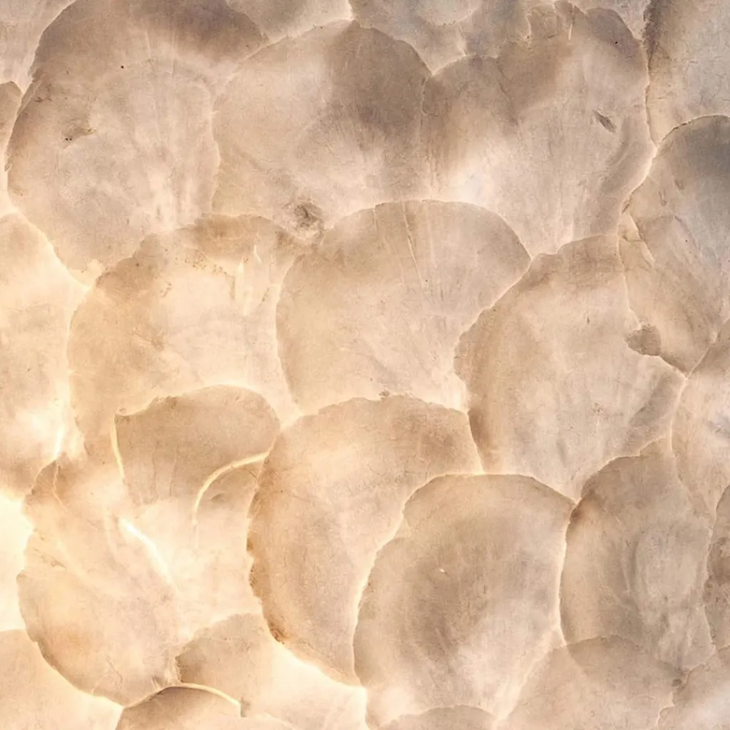 Straluma Vloerlamp 200 cm cilinder creme schelpen> Schelpenlampen|Woonkamerlampen