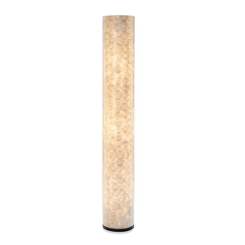 Straluma Vloerlamp 200 cm cilinder creme schelpen> Schelpenlampen|Woonkamerlampen