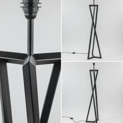 Straluma Vloerlamp Atrani zwart EXCL. KAP><noscript><img width=