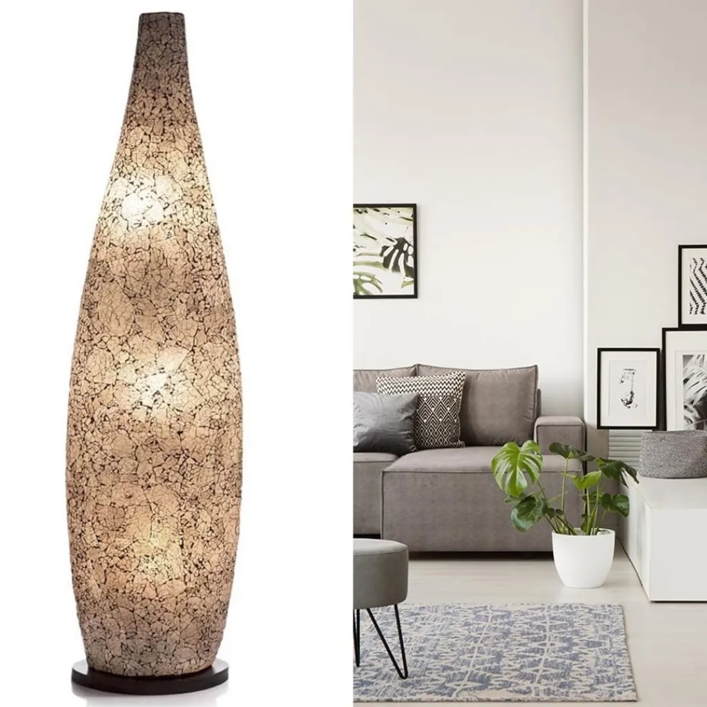 Straluma Vloerlamp bottle mozaiek glas zwart/wit> Vloerlampen|Decoratieve Verlichting