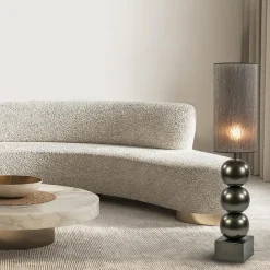 Straluma Vloerlamp bruin met cilinder kap bruin><noscript><img width=