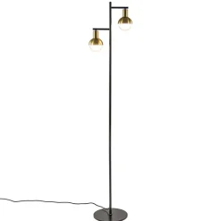 Straluma Vloerlamp Drop 2 zwart/matgoud> Vloerlampen|Retro Verlichting