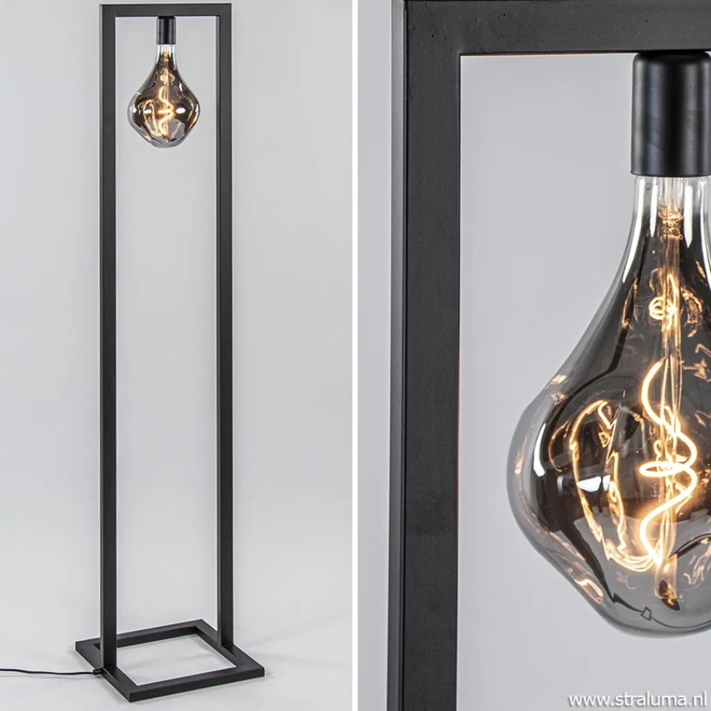 Straluma Vloerlamp frame zwart> Vloerlampen|Woonkamerlampen