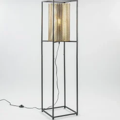 Straluma Vloerlamp Frame zwart/goud> Vloerlampen|Landelijke Verlichting