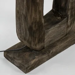 Straluma Vloerlamp Kelafo hout chocolade bruin exclusief kap><noscript><img width=