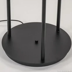 Straluma Vloerlamp 3-L zwart met bolglas smoke><noscript><img width=