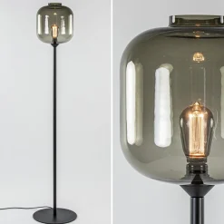 Straluma Vloerlamp Lett zwart/smoke glas> Vloerlampen|Design Verlichting