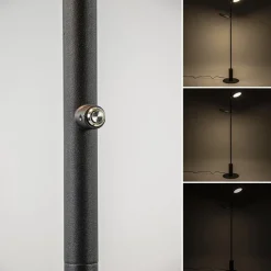 Straluma Vloerlamp 2-lichts zwart inclusief 3-standen dimbaar LED><noscript><img width=