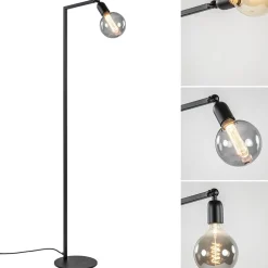 Straluma Vloerlamp Tube zwart basic met verstelbare pendel> Vloerlampen|Design Verlichting