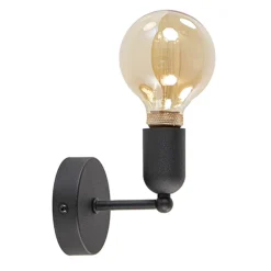 Straluma Wandlamp basic boog klein zwart> Landelijke Verlichting|Woonkamerlampen