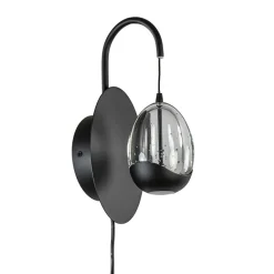 Straluma Wandlamp Black Egg zwart/helder glas> Wandlampen|Woonkamerlampen