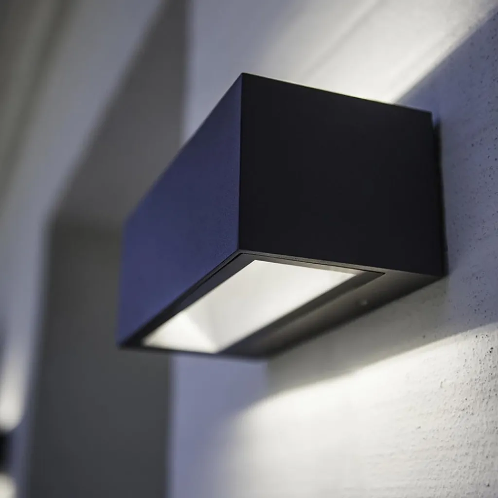 Straluma Wandlamp breed up+down antraciet IP54> Wandlampen|Buitenlampen