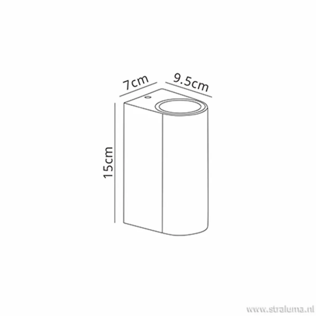 Straluma Wandlamp buiten up+down wit IP54> Wandlampen|Buitenlampen