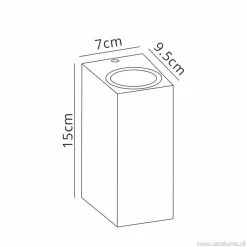 Straluma Wandlamp buiten wit up+down IP54><noscript><img width=