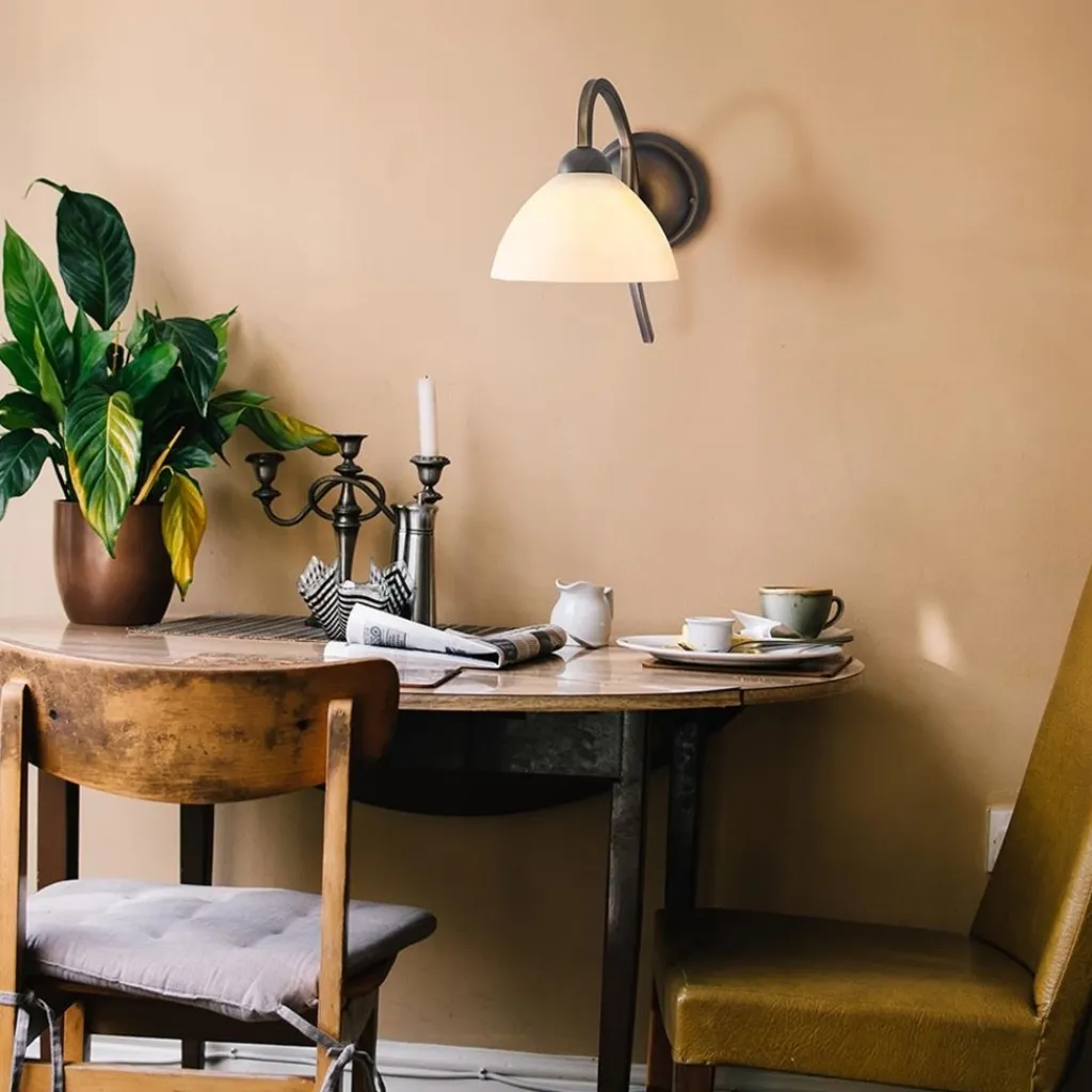 Straluma Wandlamp Capri brons/Glas> Bedlampjes|Woonkamerlampen