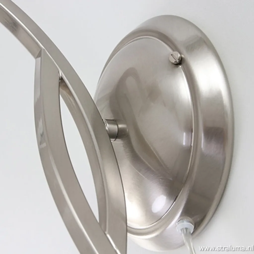 Straluma Wandlamp Capri staal/glas slaapkamer> Bedlampjes|Woonkamerlampen