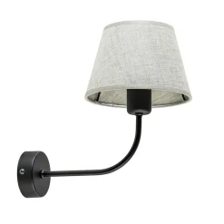 Straluma Wandlamp Chicago zwart/zandkleur kap> Wandlampen|Schemerlampen