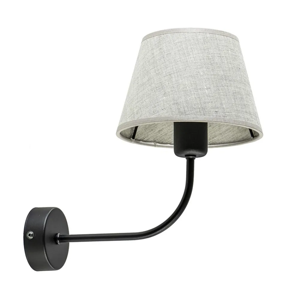 Straluma Wandlamp Chicago zwart/zandkleur kap> Wandlampen|Schemerlampen