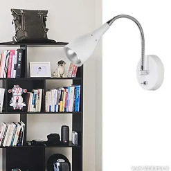 Straluma Wandlamp Elite verstelbaar nikkel wit><noscript><img width=