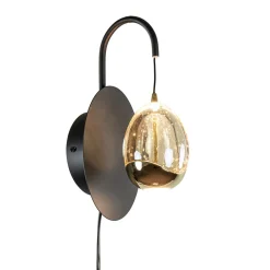 Straluma Wandlamp Golden Egg zwart/goud> Klassieke Verlichting|Woonkamerlampen