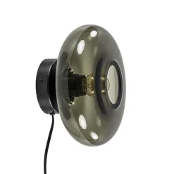 Straluma Wandlamp Hoseki zwart + smoke glas> Wandlampen|Design Verlichting