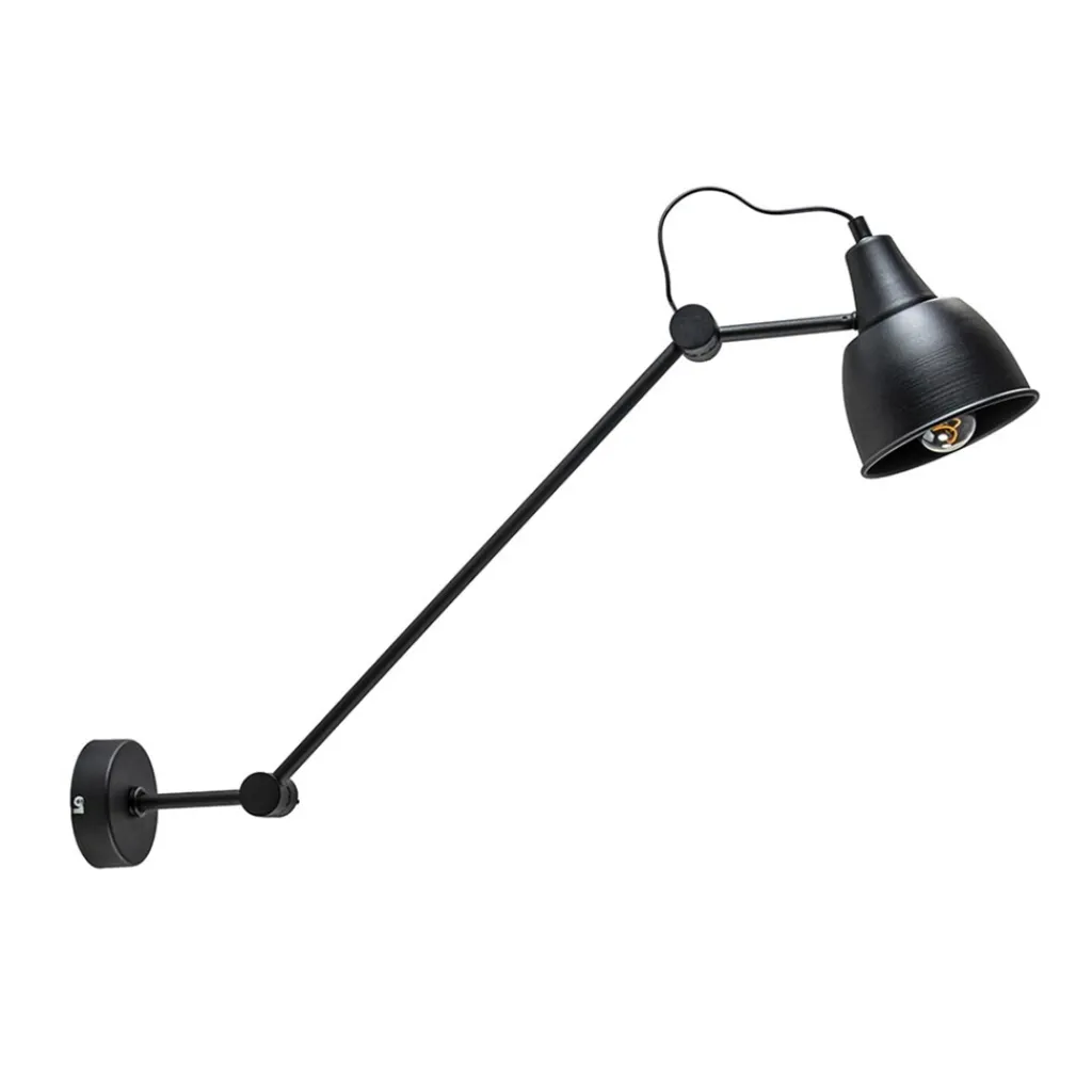 Straluma Wandlamp industrieel verstelbare arm zwart> Kantoorverlichting|Wandlampen