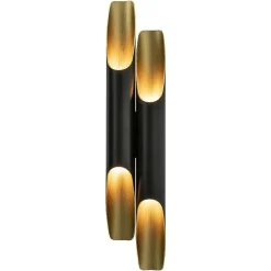 Straluma Wandlamp Pipes 48cm zwart/matgoud><noscript><img width=