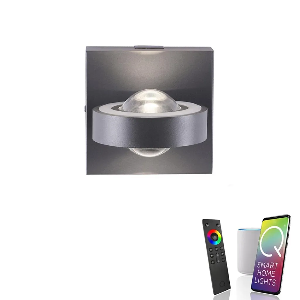 Straluma Wandlamp Q-Mia smart antraciet rgbw> Wandlampen|Smart lampen