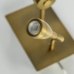 Straluma Wandlamp Regina antiek brons met leesarm exclusief kap> Wandlampen|Bedlampjes