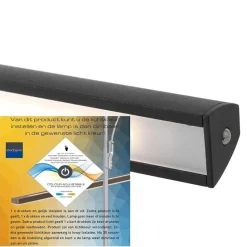 Straluma Wandlamp schilderij zwart inclusief dimbaar LED><noscript><img width=