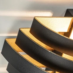 Straluma Wandlamp Scudo zwart/goud 25cm><noscript><img width=