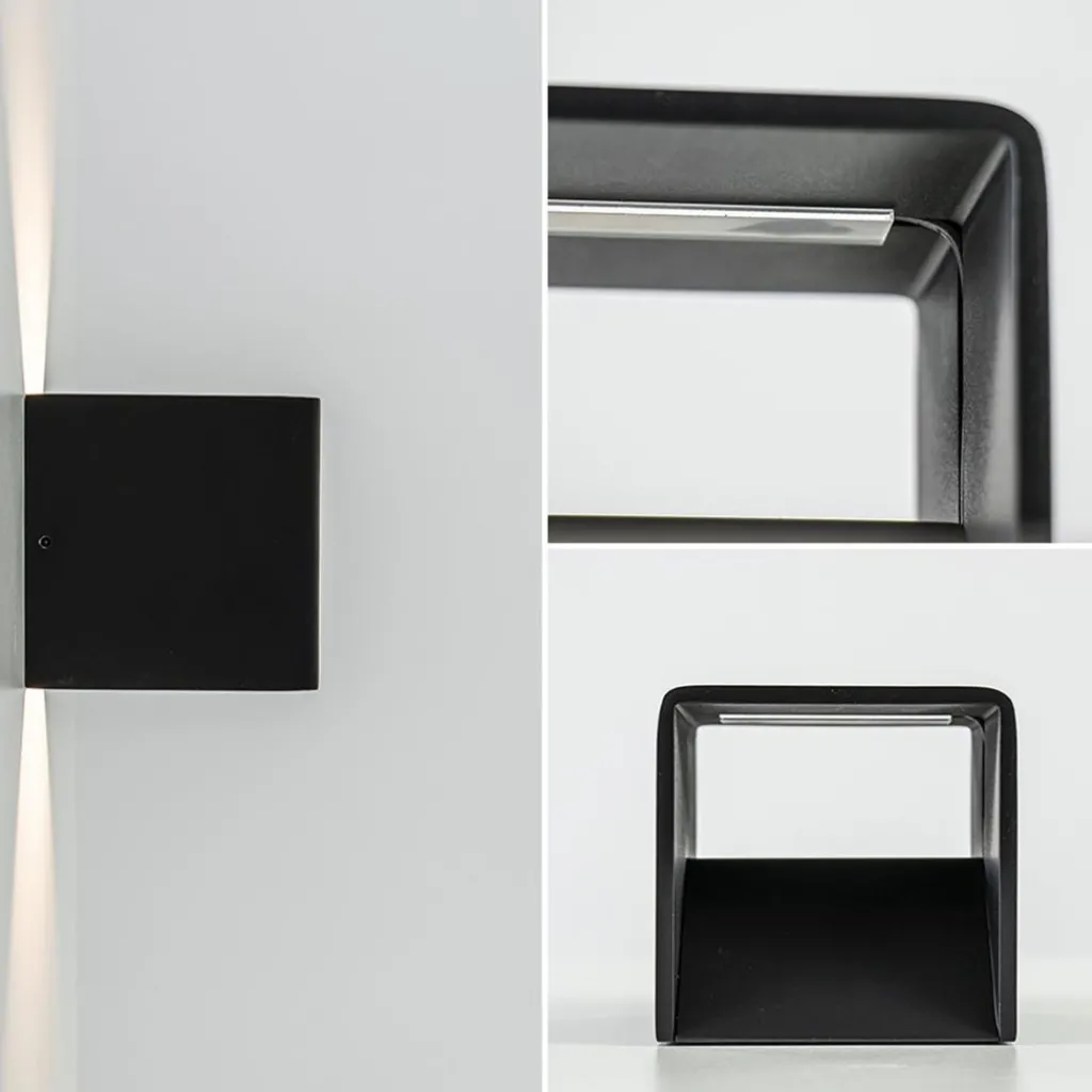 Straluma Wandlamp Stretto kubus zwart> Wandlampen|Woonkamerlampen