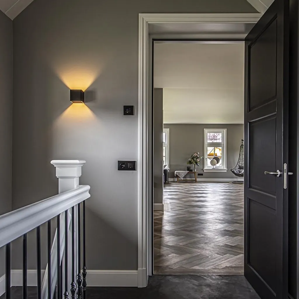 Straluma Wandlamp Stretto kubus zwart> Wandlampen|Woonkamerlampen