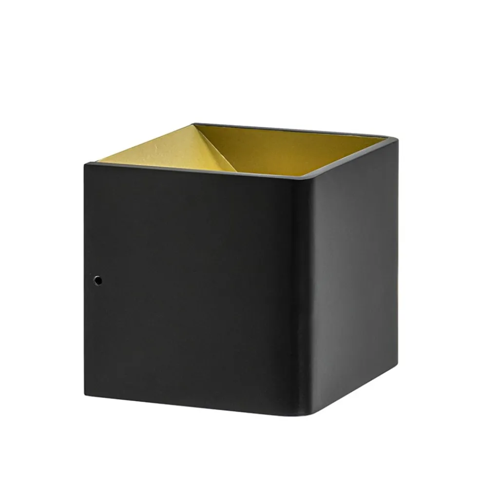 Straluma Wandlamp Stretto kubus zwart/goud> Wandlampen|Halverlichting