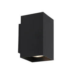 Straluma Wandlamp zwart rechthoek up+down gu10> Wandlampen|Woonkamerlampen