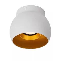 Straluma Witte plafondspot GU10 met gouden binnenzijde> Plafondlampen|Opbouwspots