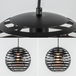 Straluma Zwart metalen hanglamp bol 30 cm><noscript><img width=