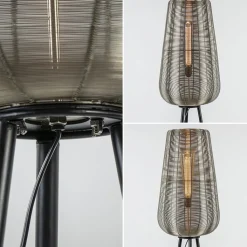 Straluma Zwarte driepoot Adeta met nikkel kap><noscript><img width=