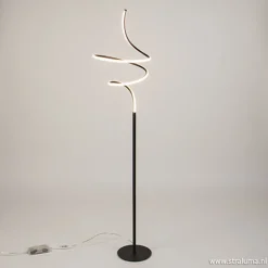 Straluma Zwarte krul vloerlamp LED dimbaar> Vloerlampen|Woonkamerlampen