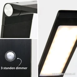 Straluma Zwarte led vloerlamp met touchdimmer><noscript><img width=
