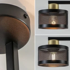 Straluma Zwarte 4-lichts plafondlamp met ronde kappen><noscript><img width=