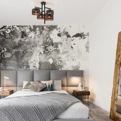 Straluma Zwarte 4-lichts plafondlamp met ronde kappen><noscript><img width=