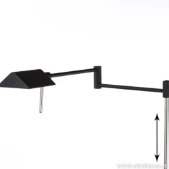 Straluma Zwarte vloerlamp-leeslamp LED dimbaar><noscript><img width=