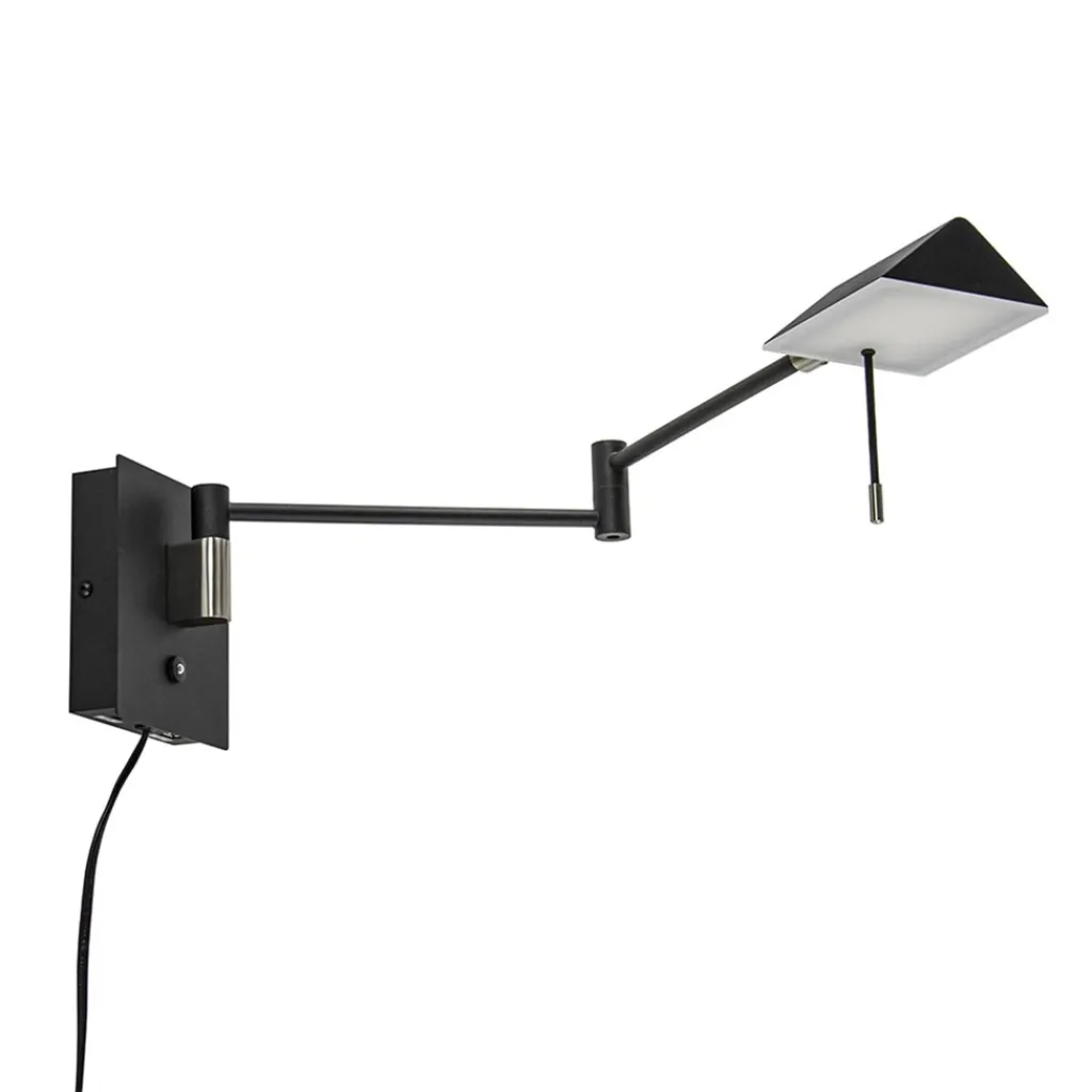 Straluma Zwarte wandlamp inclusief dimbaar LED en verstelbare arm> Wandlampen|LED Wandlampen