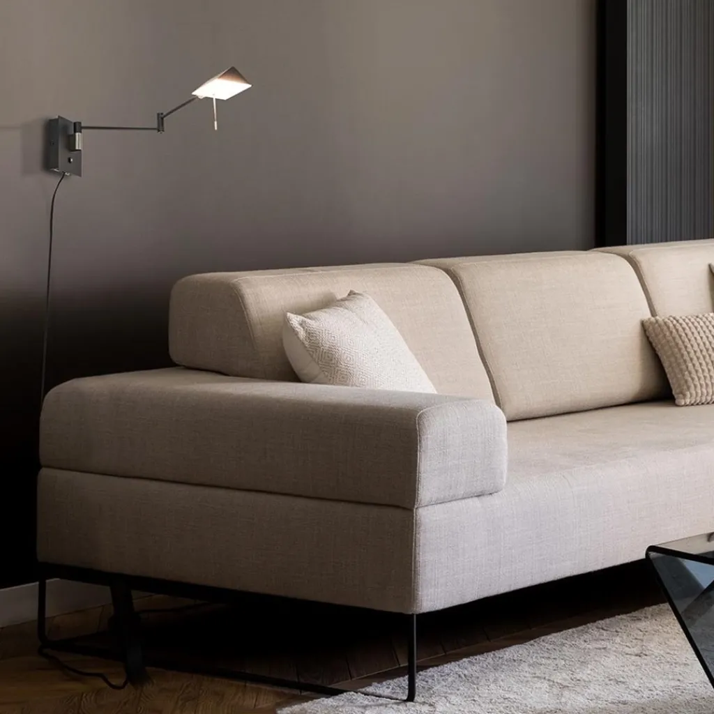 Straluma Zwarte wandlamp inclusief dimbaar LED en verstelbare arm> Wandlampen|LED Wandlampen